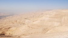 Panorama del deserto della Giordania